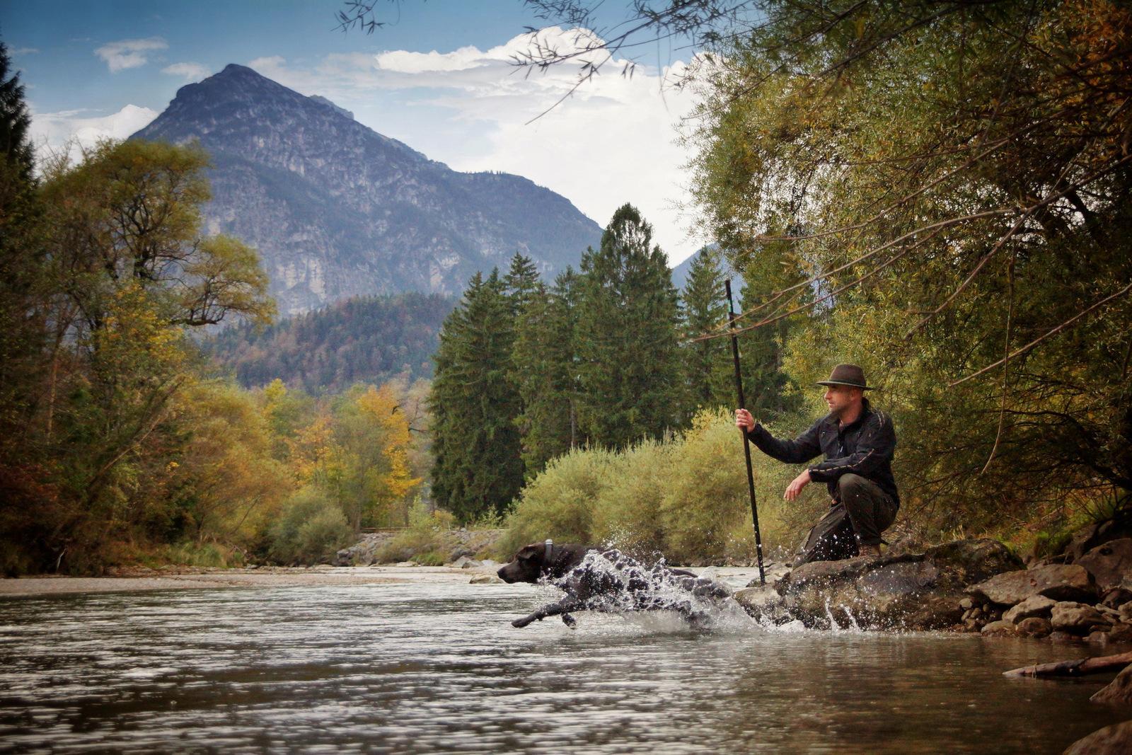 Garmisch Partenkirchen Trekking with Labrador Dog