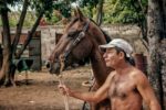 Cuban Cowboy and his horse