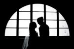 Wedding couple silhouette