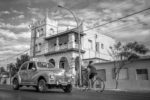 Black and white Cuban Taxi