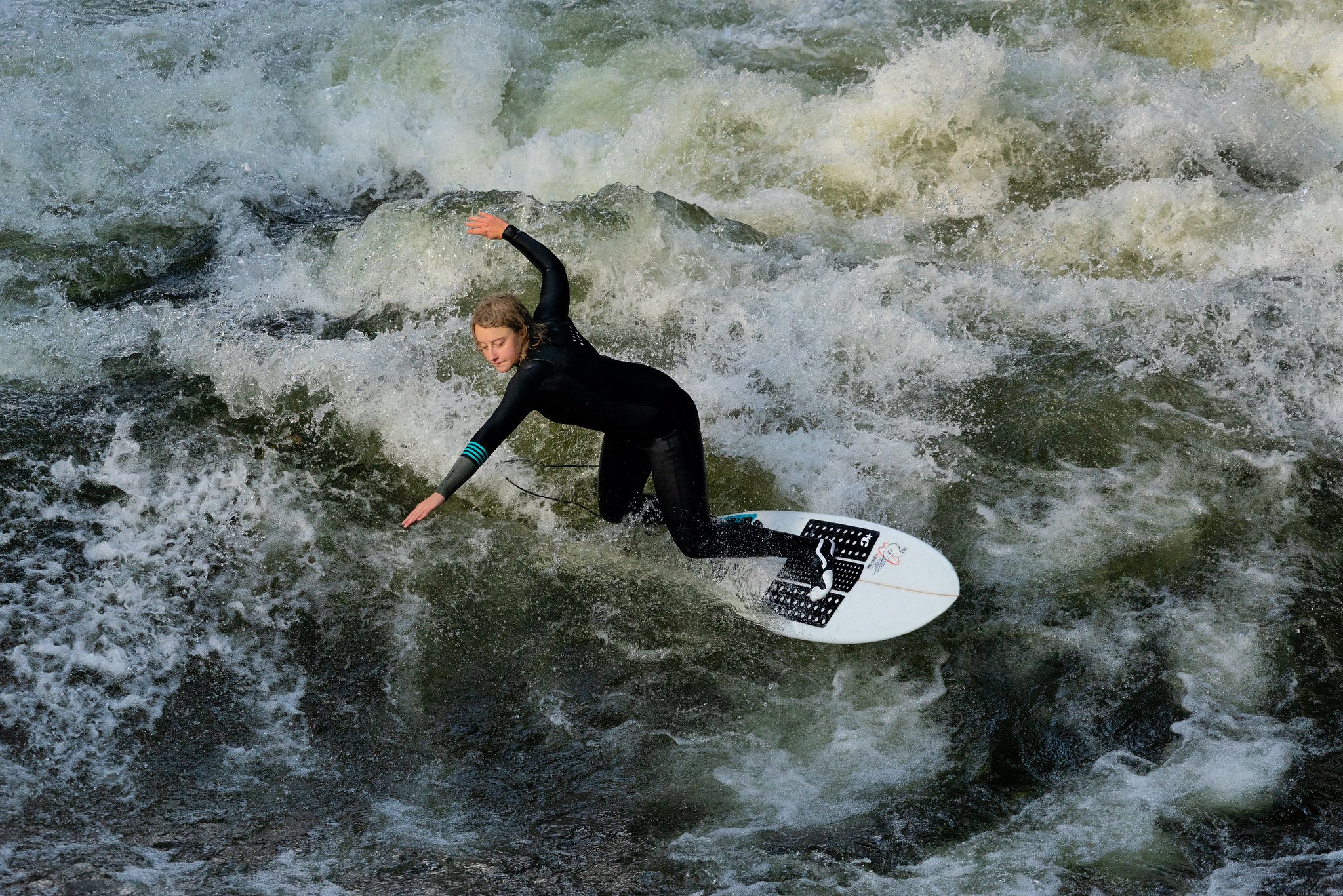 Eisbach river surfer