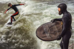 River surfers of Eisbach.